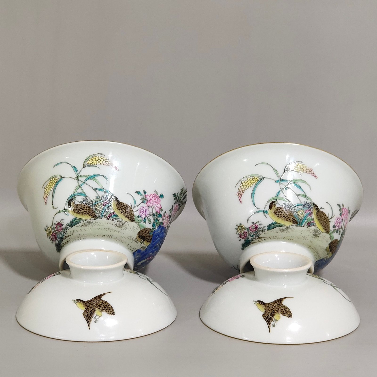 Qing Dynasty Qianlong A bowl who lived and worked in peace and contentment