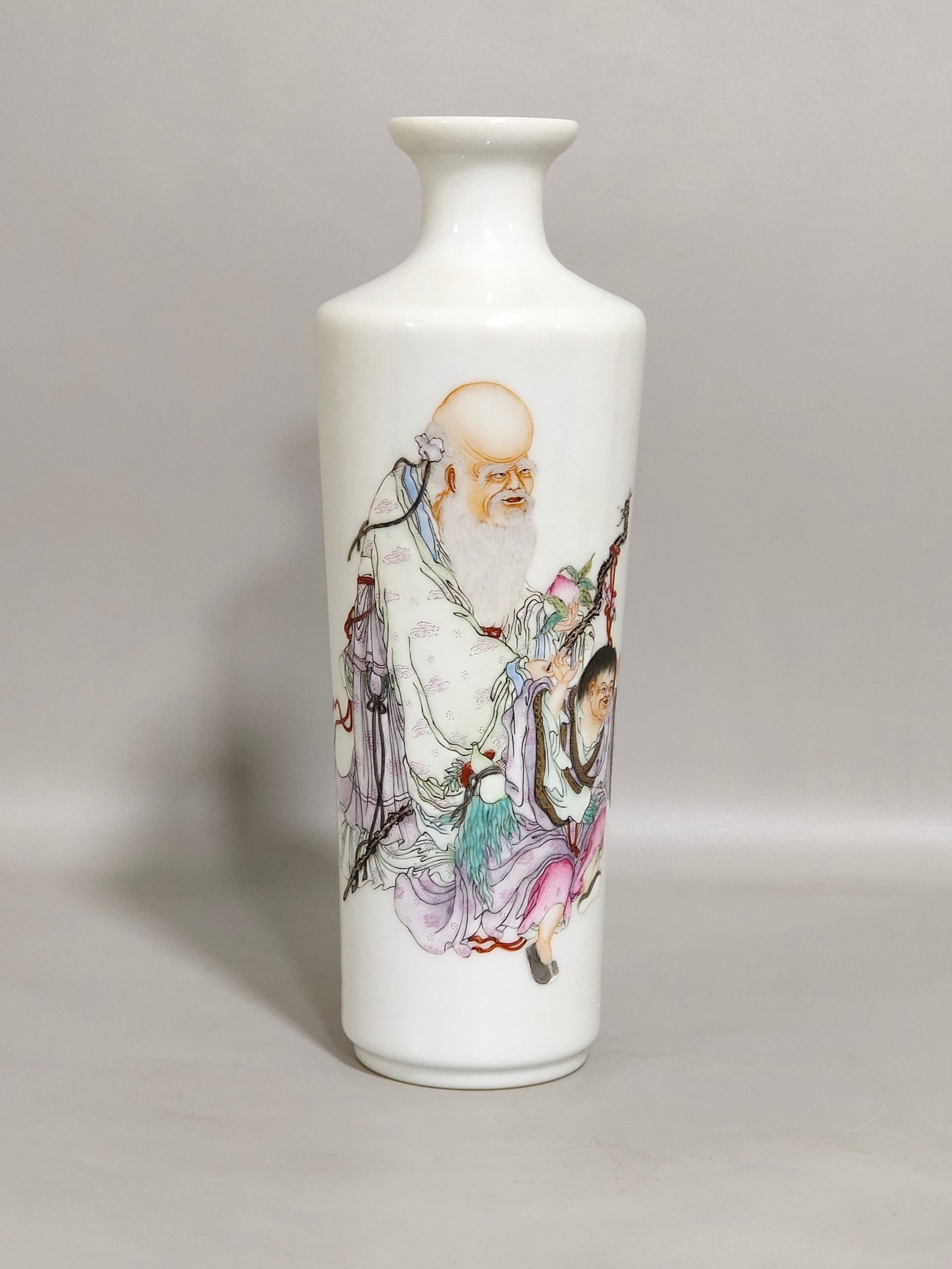 Qing Dynasty Qianlong birthday poem thin vase