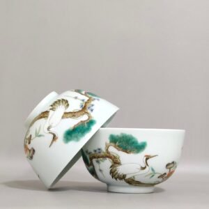 Qing Dynasty Qianlong Songhe Yannian Wufu Cup
