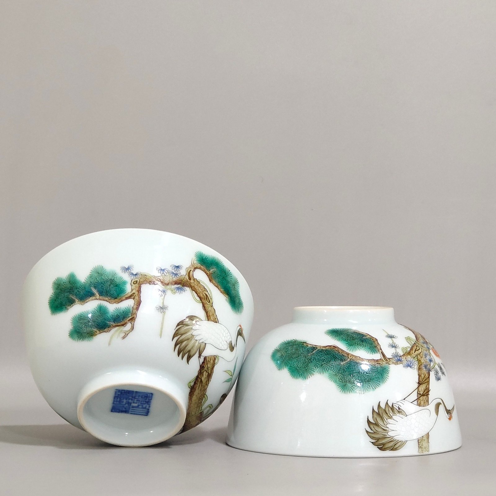 Qing Dynasty Qianlong Songhe Yannian Wufu Cup