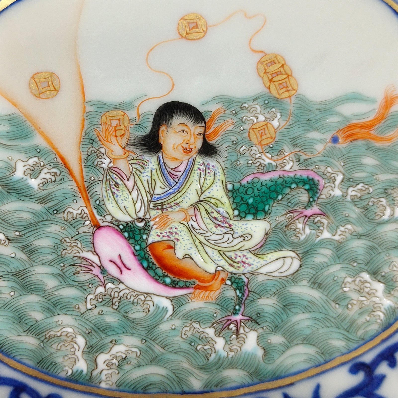 Qing Dynasty Qianlong Fahai Opera Golden Cicada Begonia Seal