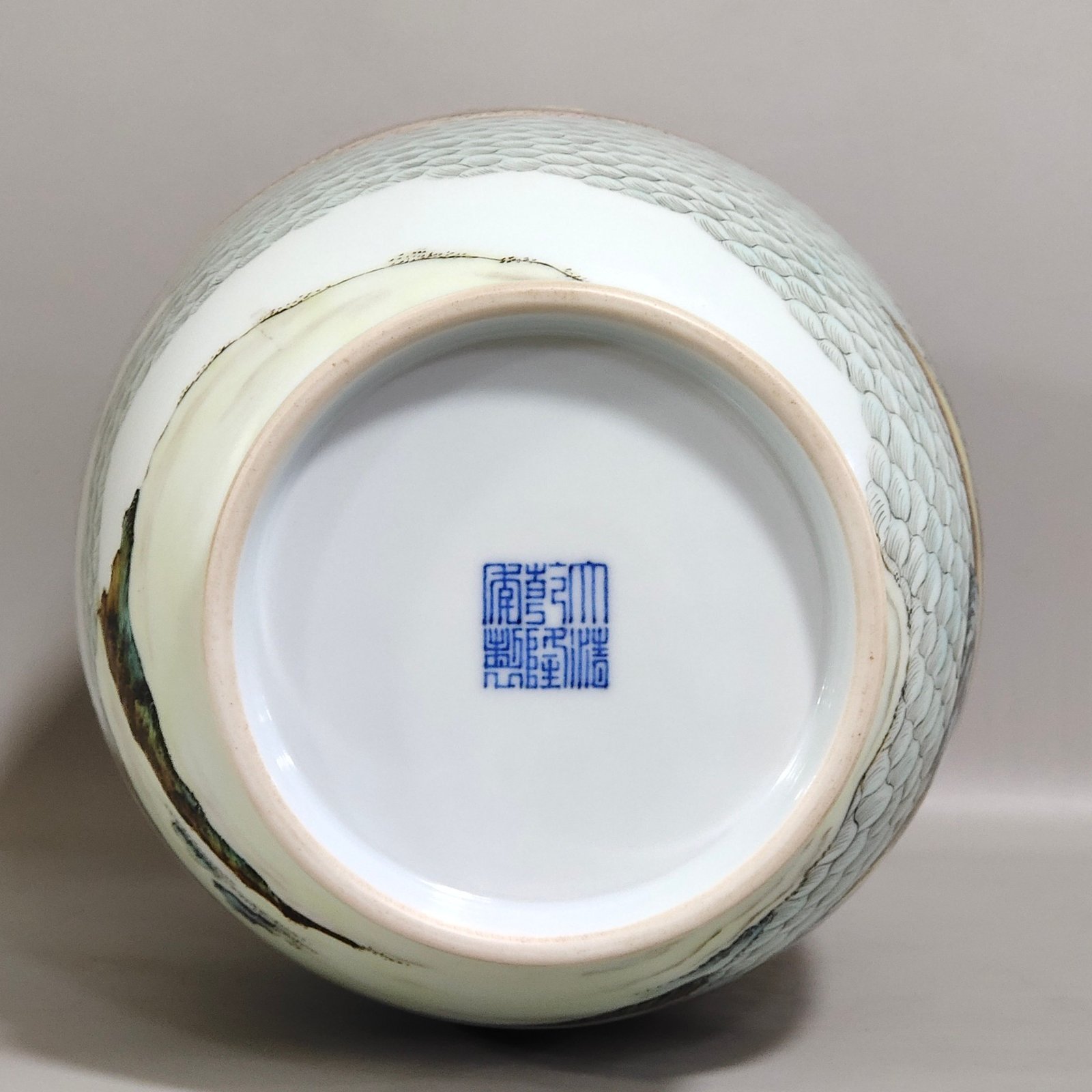 Qing Dynasty Qianlong boating tea-making and poetry vase