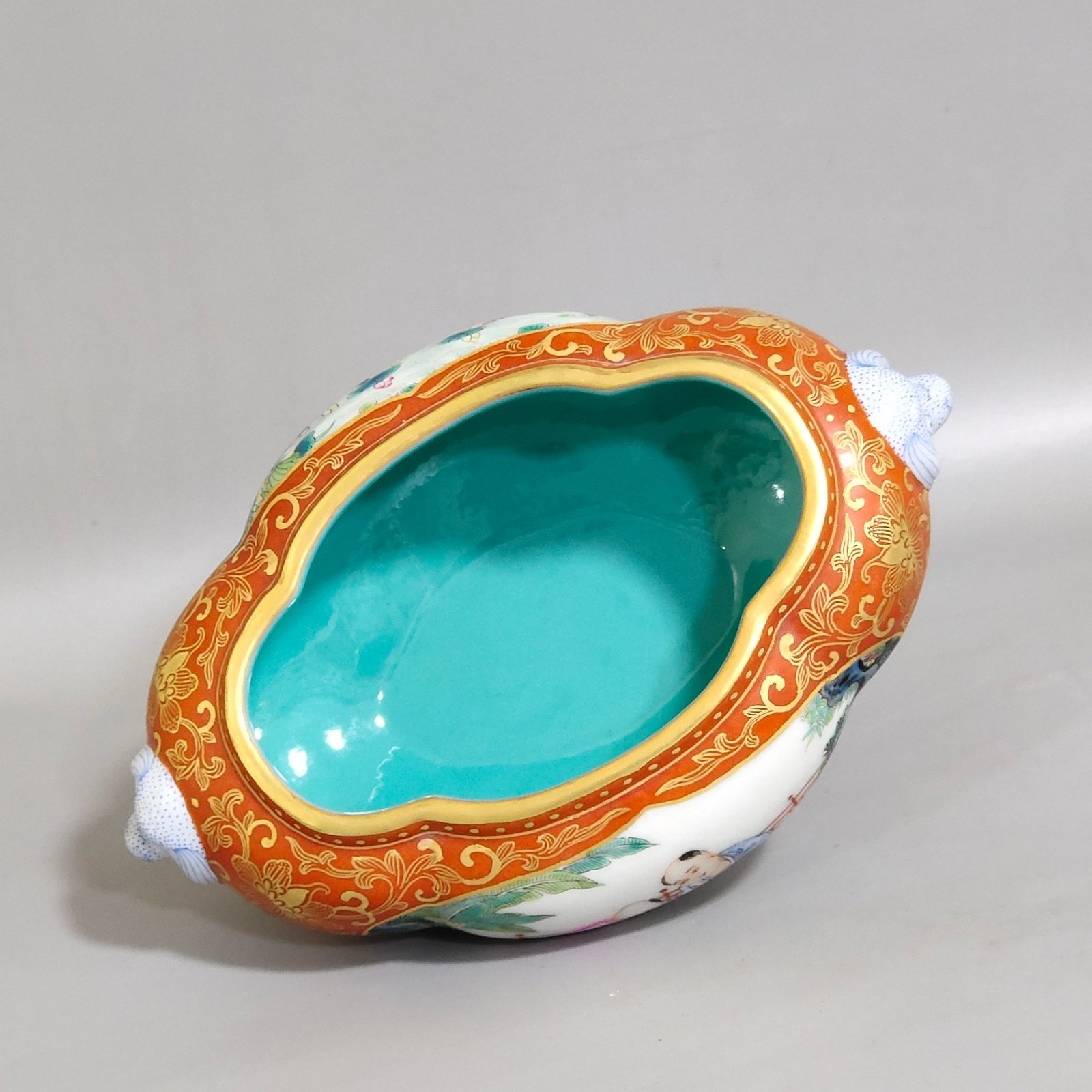 Qing Dynasty Qianlong a pair of two-ear water bowls