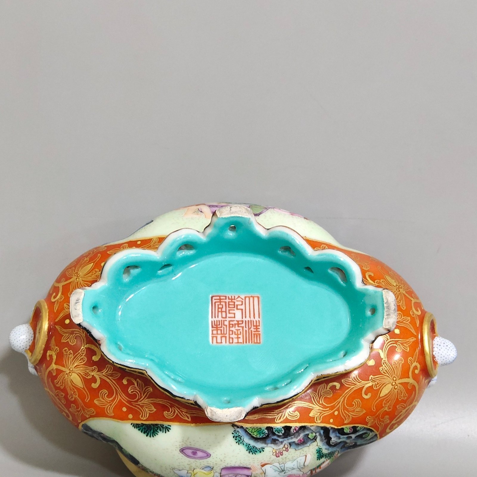 Qing Dynasty Qianlong a pair of two-ear water bowls