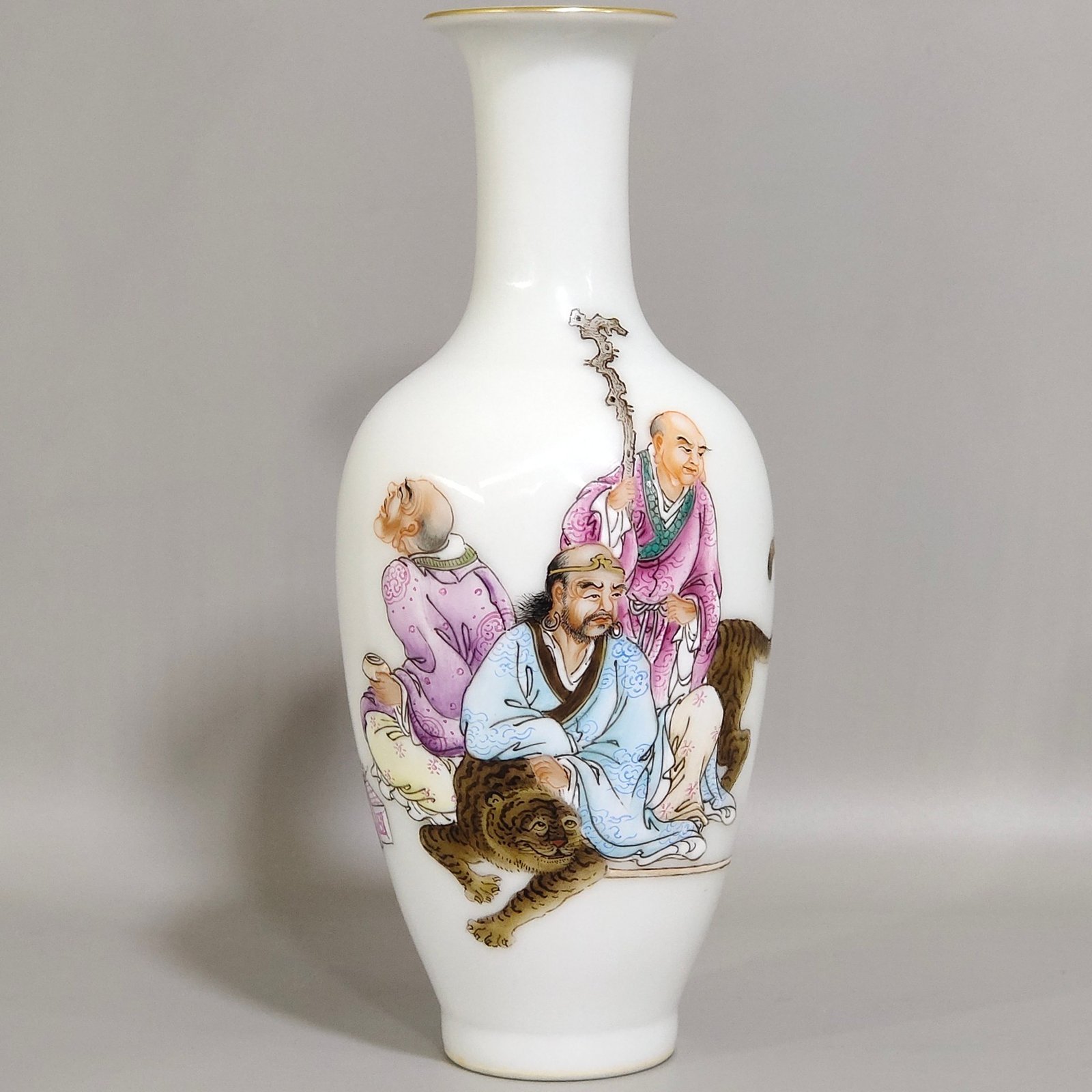 Qing Dynasty Qianlong enamel vase with poems