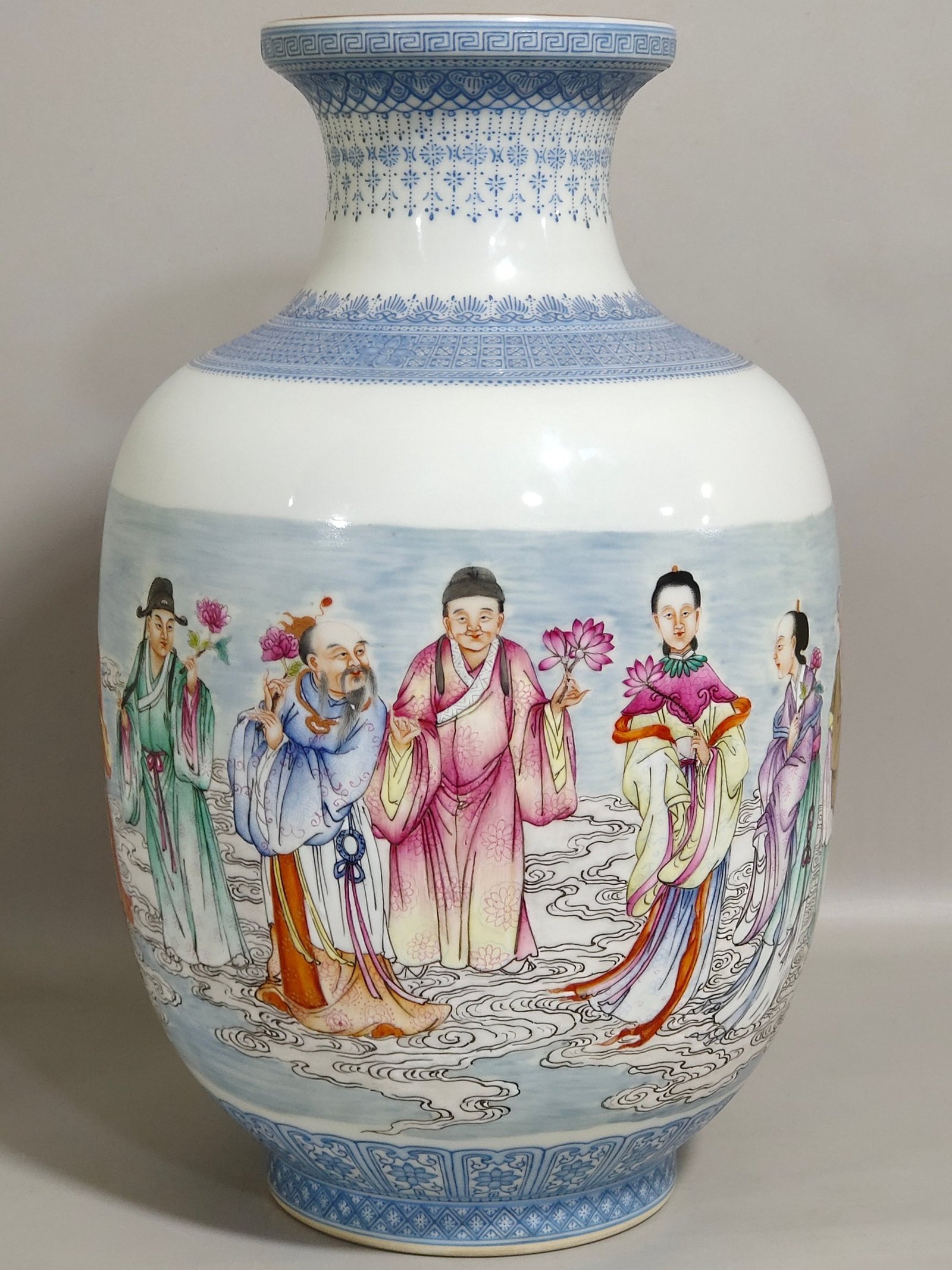 Qing Dynasty Qianlong enamel twelve-flower vase