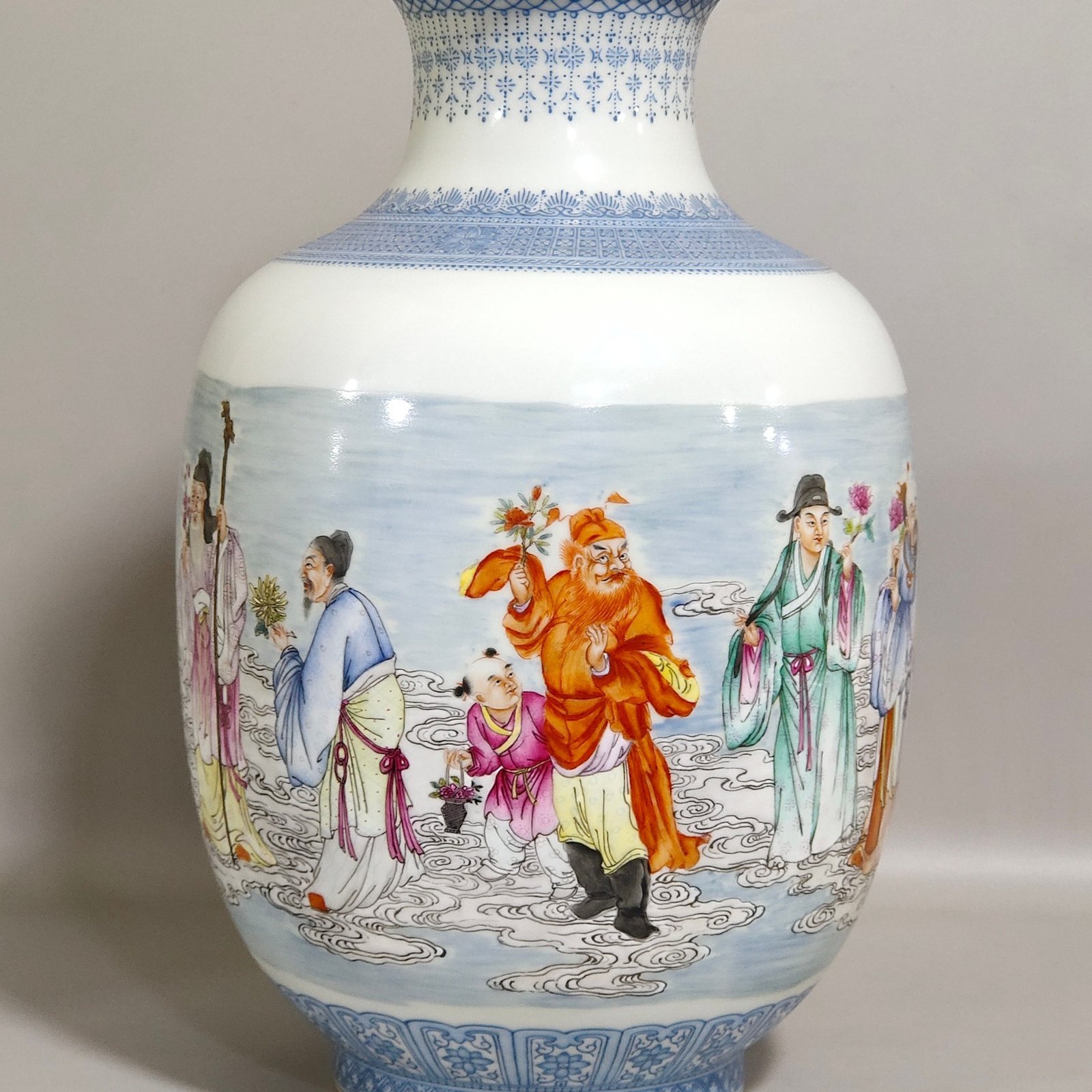 Qing Dynasty Qianlong enamel twelve-flower vase