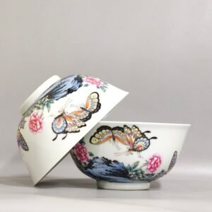 Qing Dynasty Qianlong enamel bowl inscribed with poems about flowers