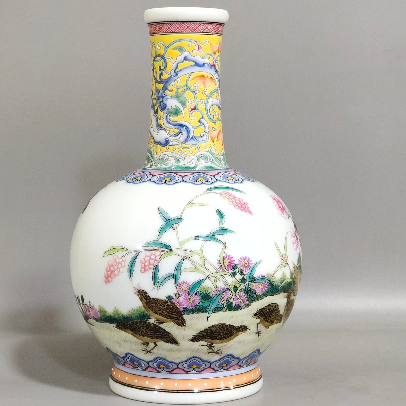 Qing Dynasty Qianlong enamel vase