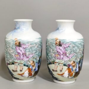 Qing Dynasty Qianlong enamel Arhat vase