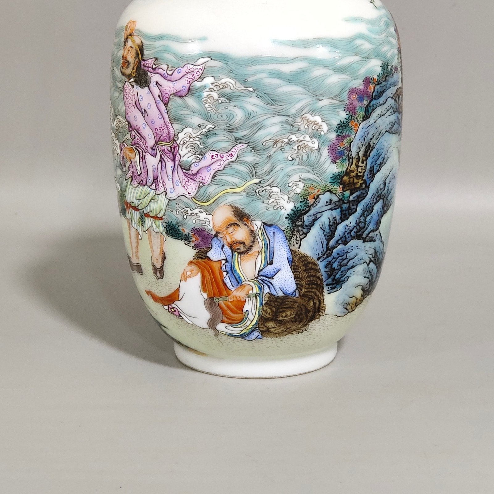 Qing Dynasty Qianlong enamel Arhat vase