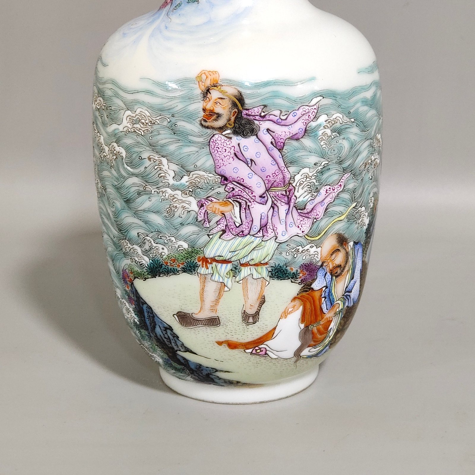 Qing Dynasty Qianlong enamel Arhat vase