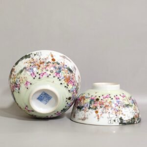 Qing Dynasty Qianlong Hundred Sons Exquisite tea round