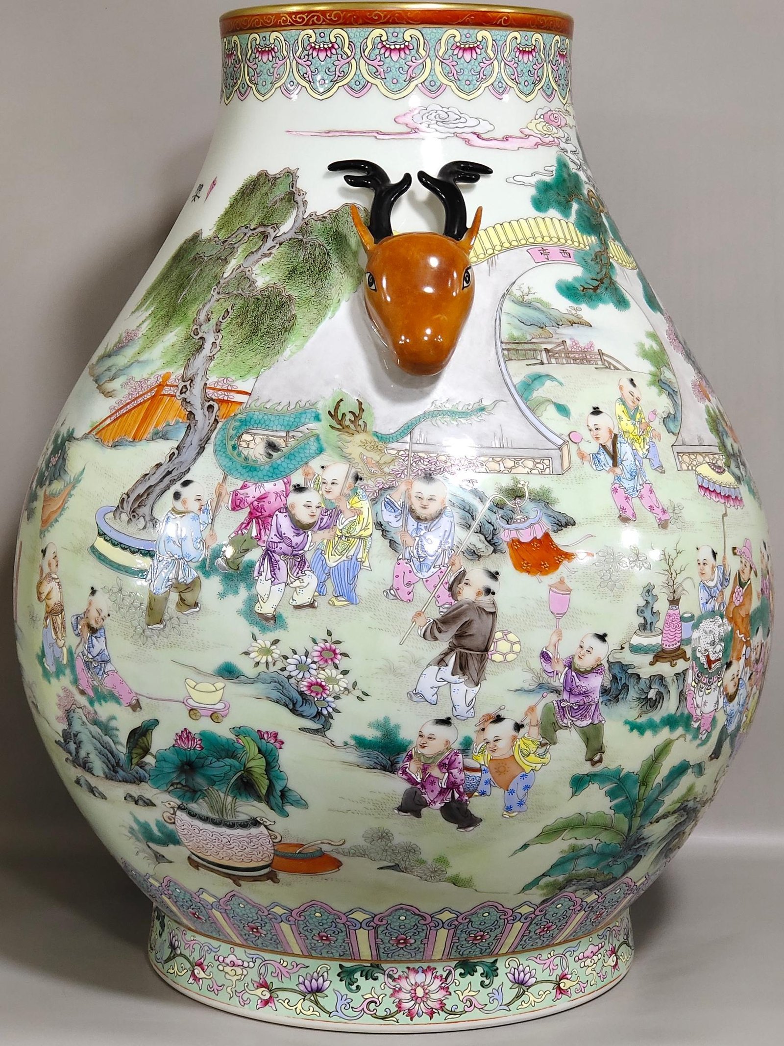 Qing Dynasty Qianlong Emperor’s Deer Head Statue