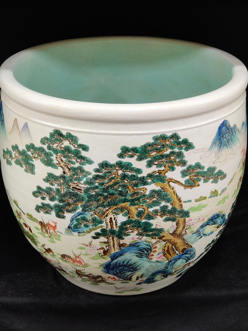 Qing Dynasty Qianlong Hundred Deer Vase