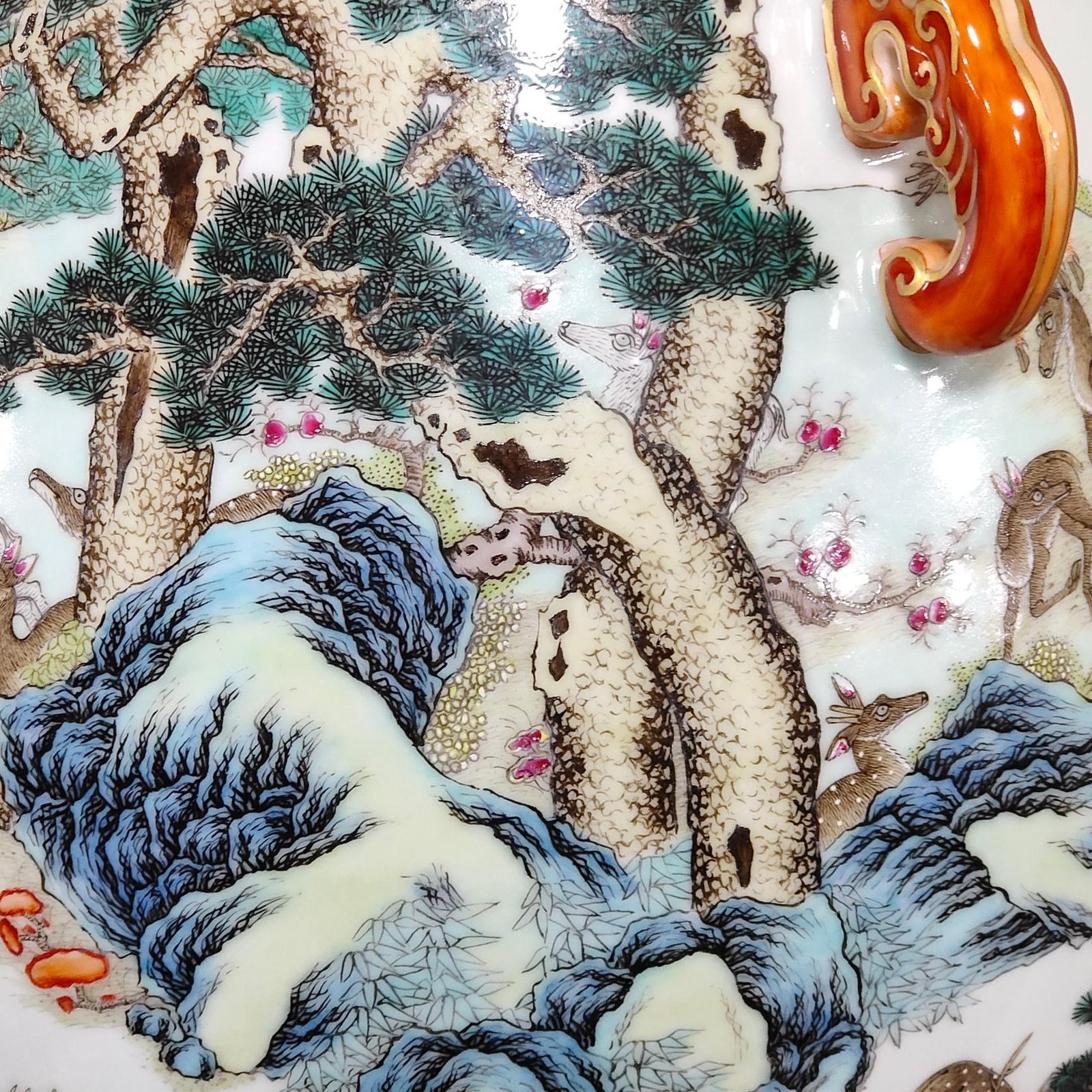 Qing Dynasty Qianlong A barrel statue of the Hundred Deer Buddha