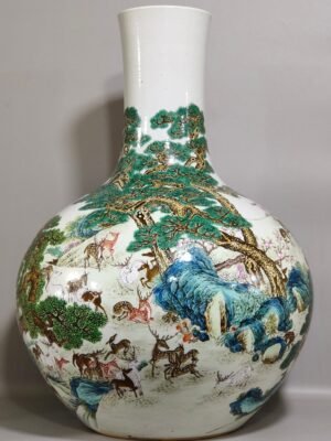 Qing Dynasty Qianlong Bailu celestial sphere vase