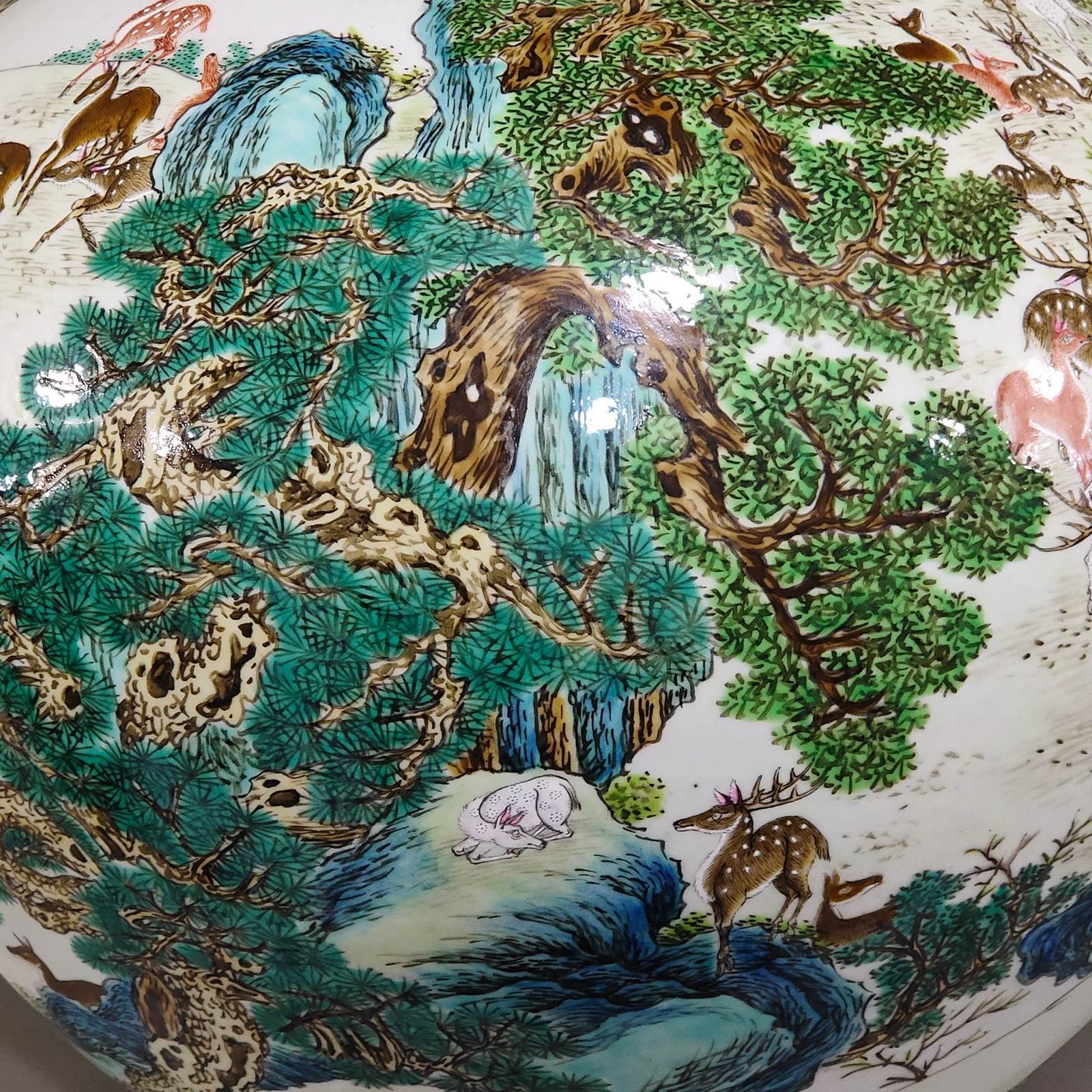 Qing Dynasty Qianlong Bailu celestial sphere vase
