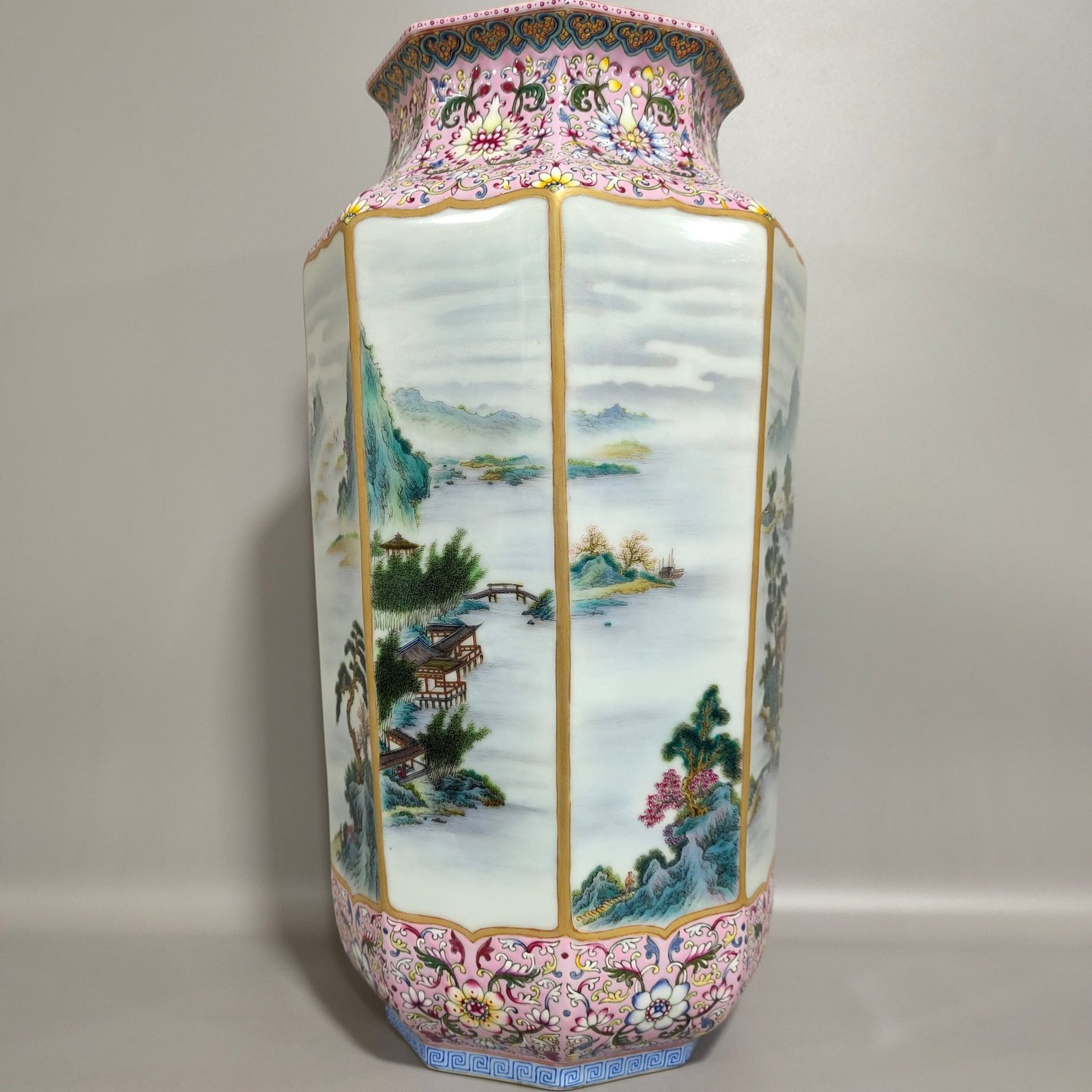 Qing Dynasty Qianlong Famille Rose Porcelain Vase