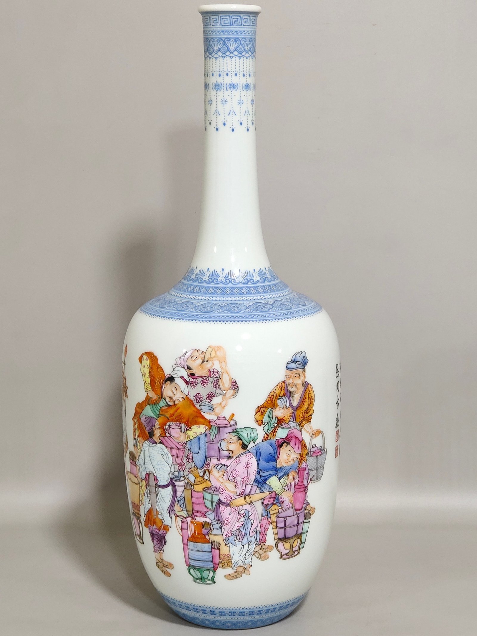 Qing Dynasty Qianlong green edge tea flask