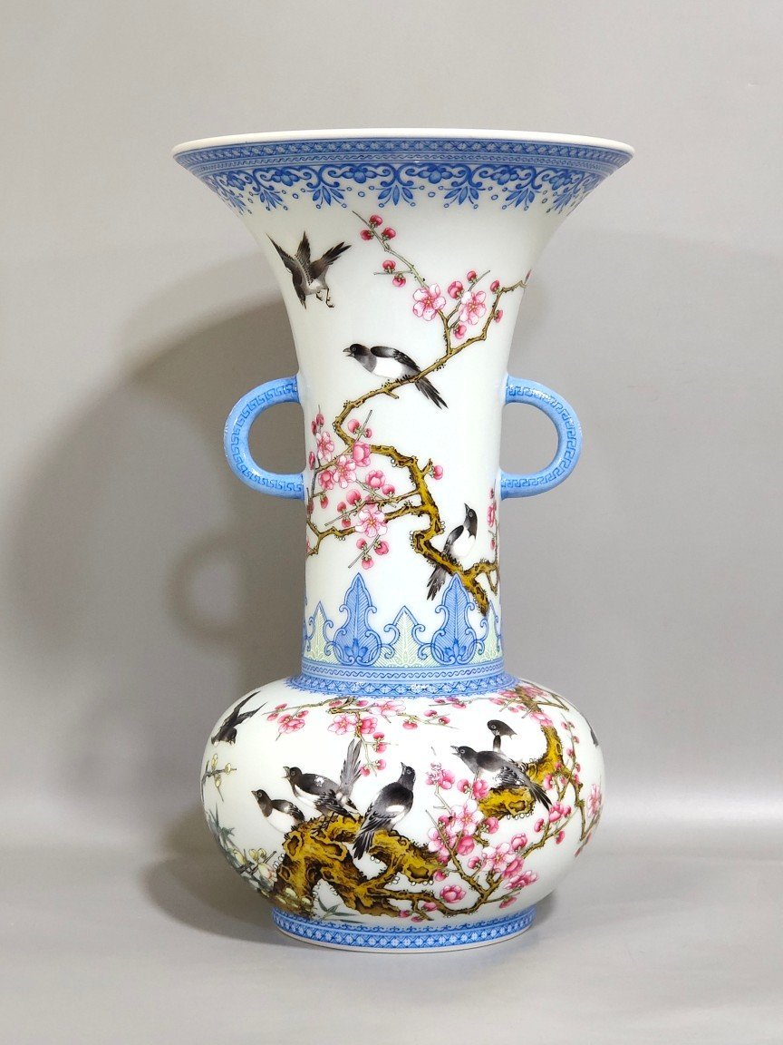 Qing Dynasty Qianlong Cuibian Xishangmeibian Amphora
