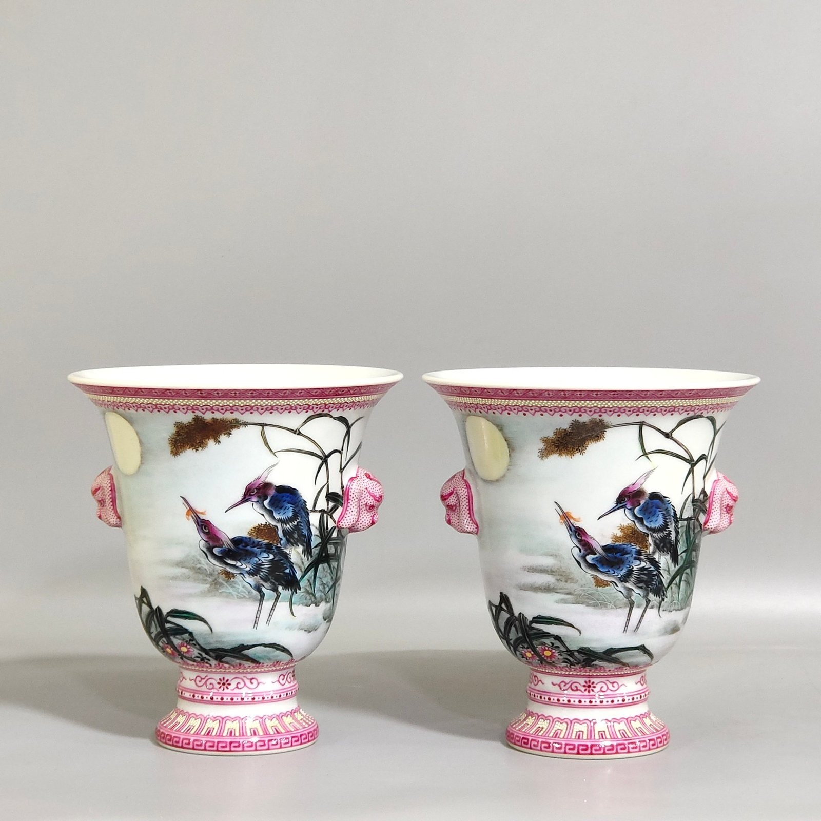 Qing Dynasty Qianlong Kingfisher Poem Goblet