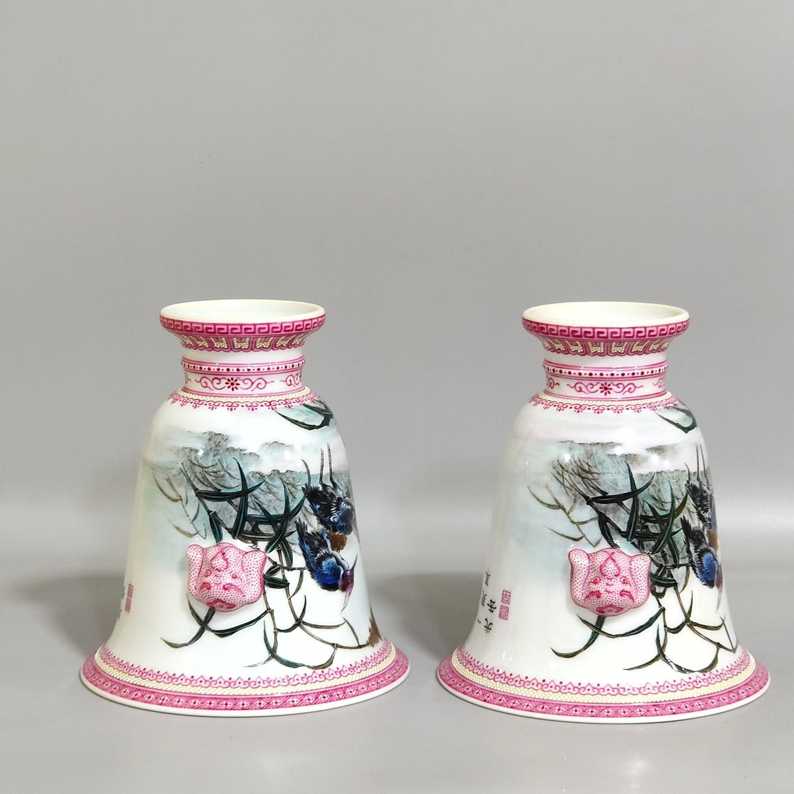 Qing Dynasty Qianlong Kingfisher Poem Goblet