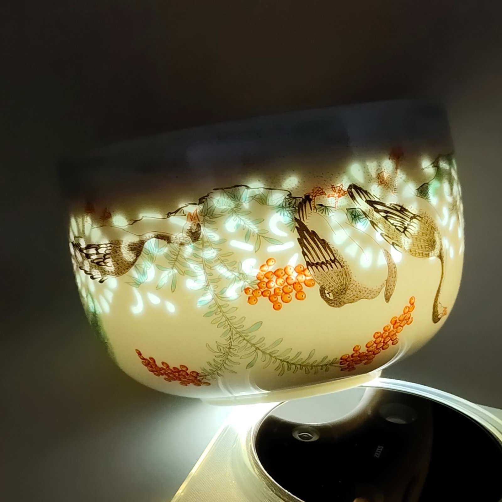 Qing Dynasty Qianlong An exquisite water bowl with reed and wild geese