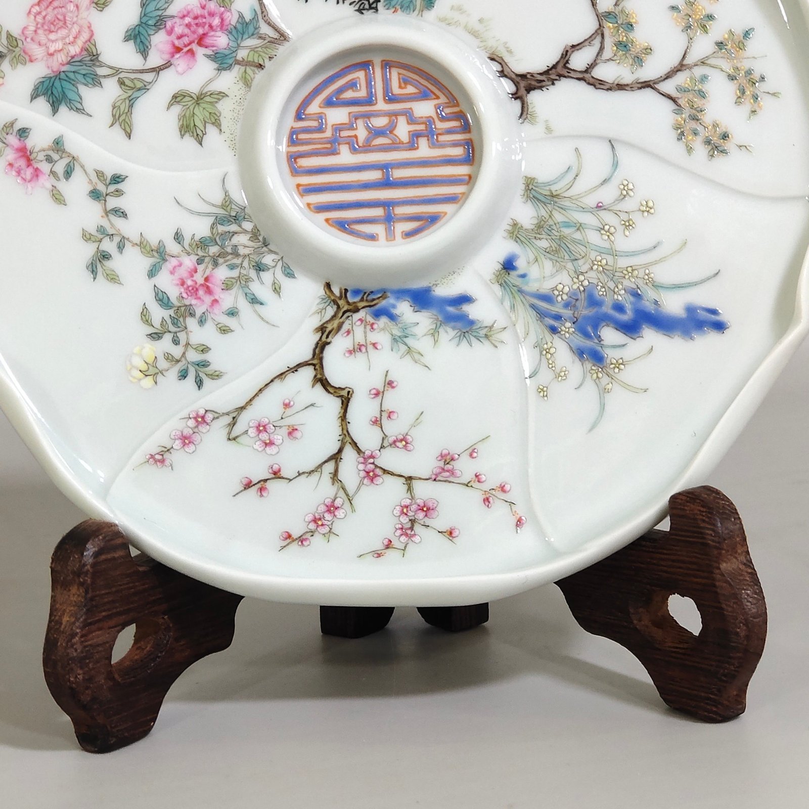 Qing Dynasty Qianlong flower god dish