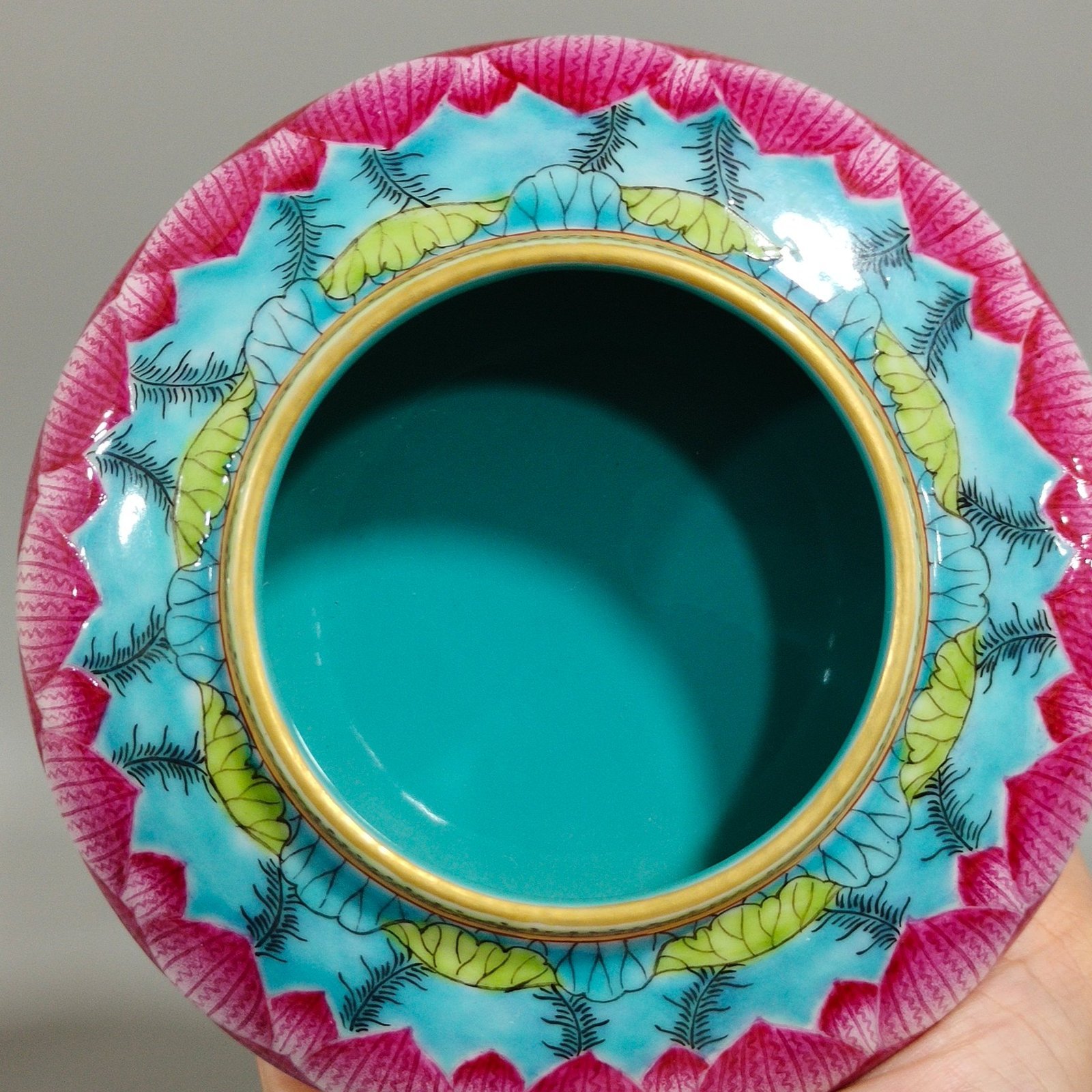 Qing Dynasty Qianlong Lotus Water Seal Washer
