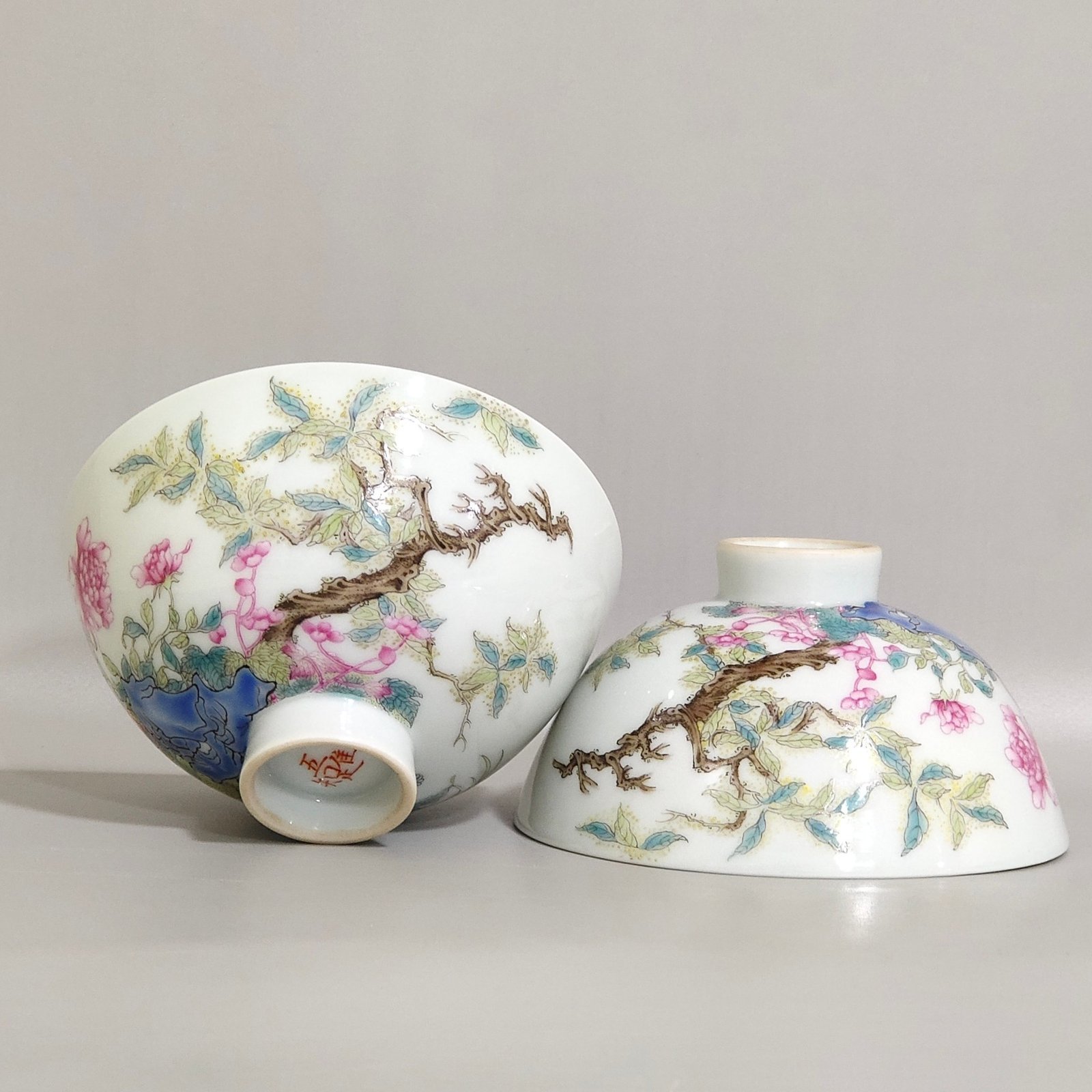 Qing Dynasty Qianlong Poppy Flower Goblet