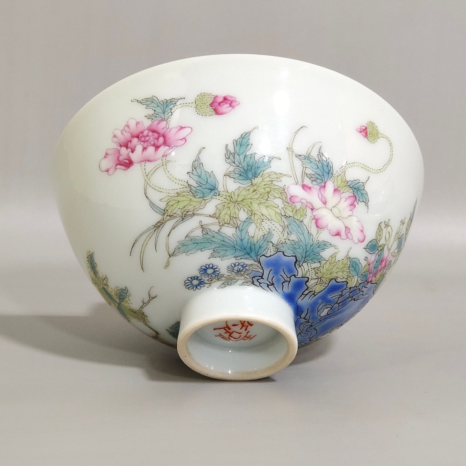 Qing Dynasty Qianlong Poppy Flower Goblet