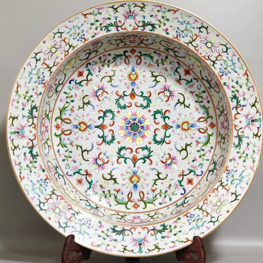 Qing Dynasty Qianlong Xipanlian washbasin