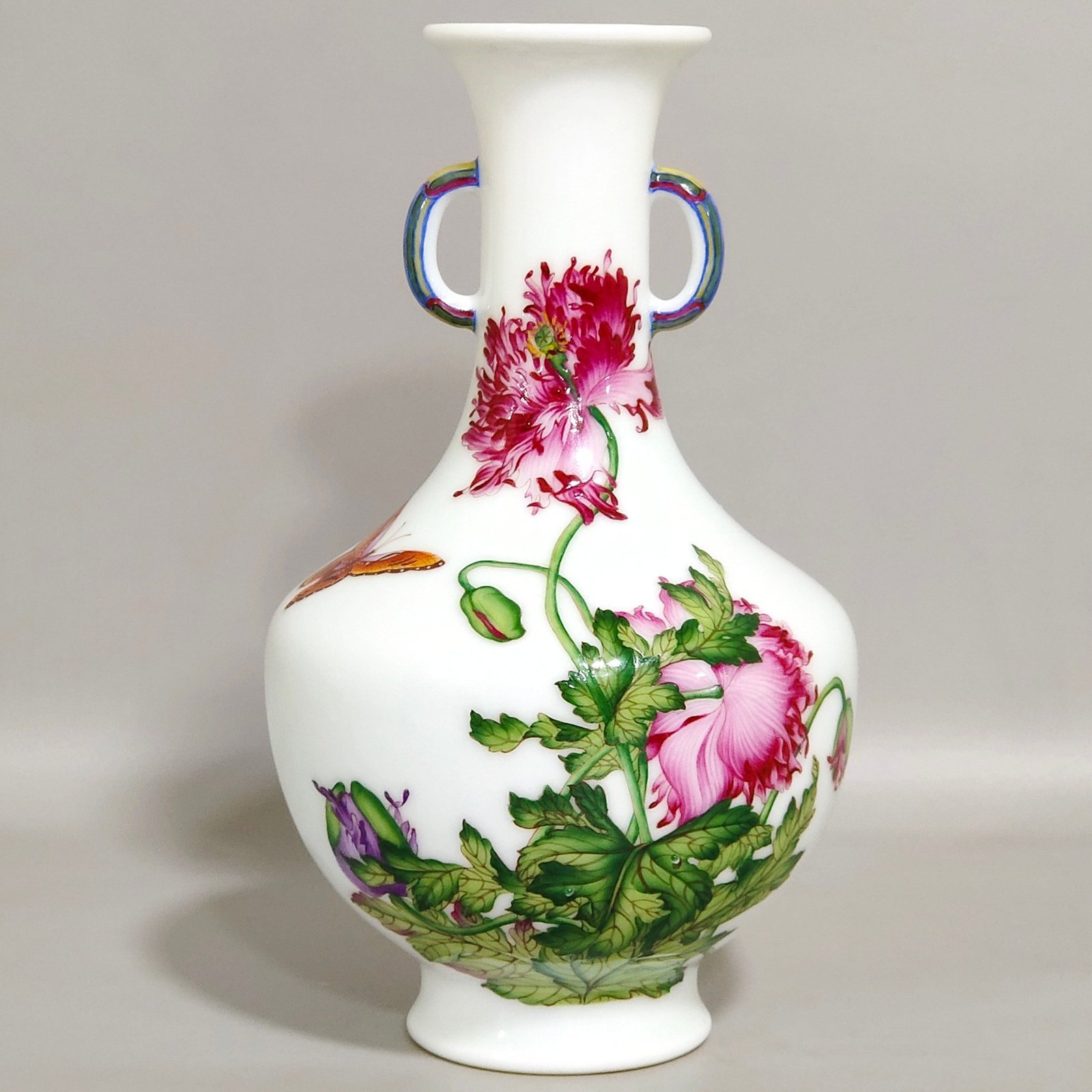 Qing Dynasty Qianlong Castiglione Enamel Floral Amphora