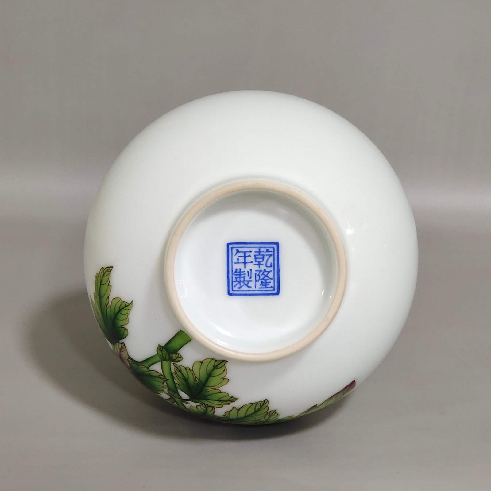 Qing Dynasty Qianlong Castiglione enamel vase with flowers and poems