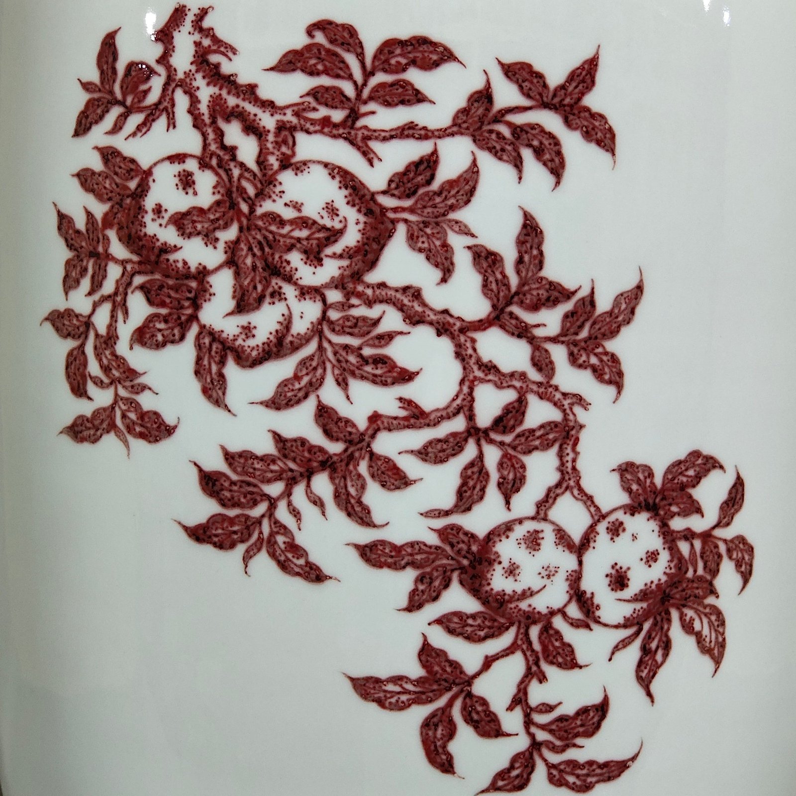 Qing Dynasty Qianlong underglaze red three barrel bottle