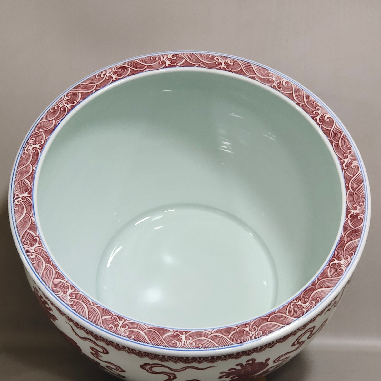 Qing Dynasty Qianlong underglaze red everything goes well vase
