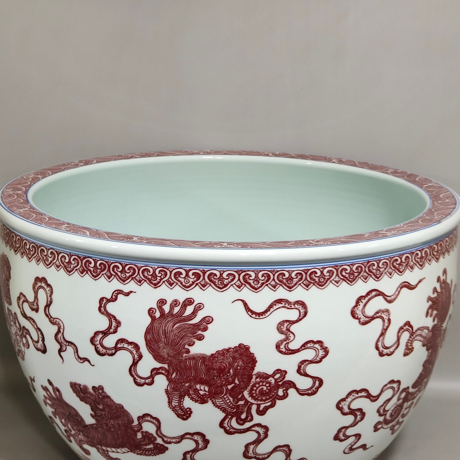 Qing Dynasty Qianlong underglaze red everything goes well vase