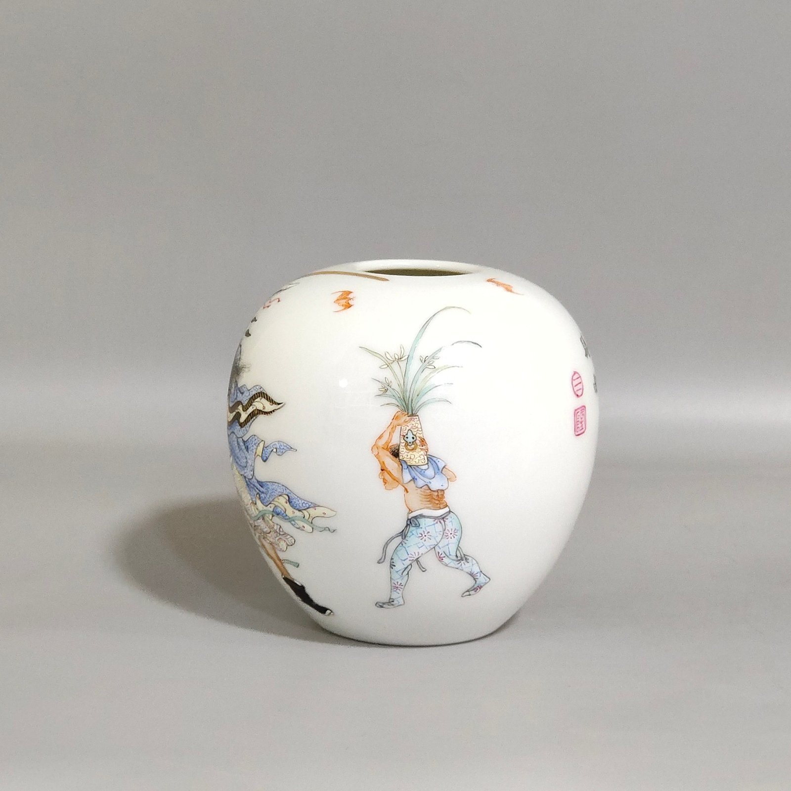 Qing Dynasty Qianlong Zhongkui’s water bowl with poems about catching monsters