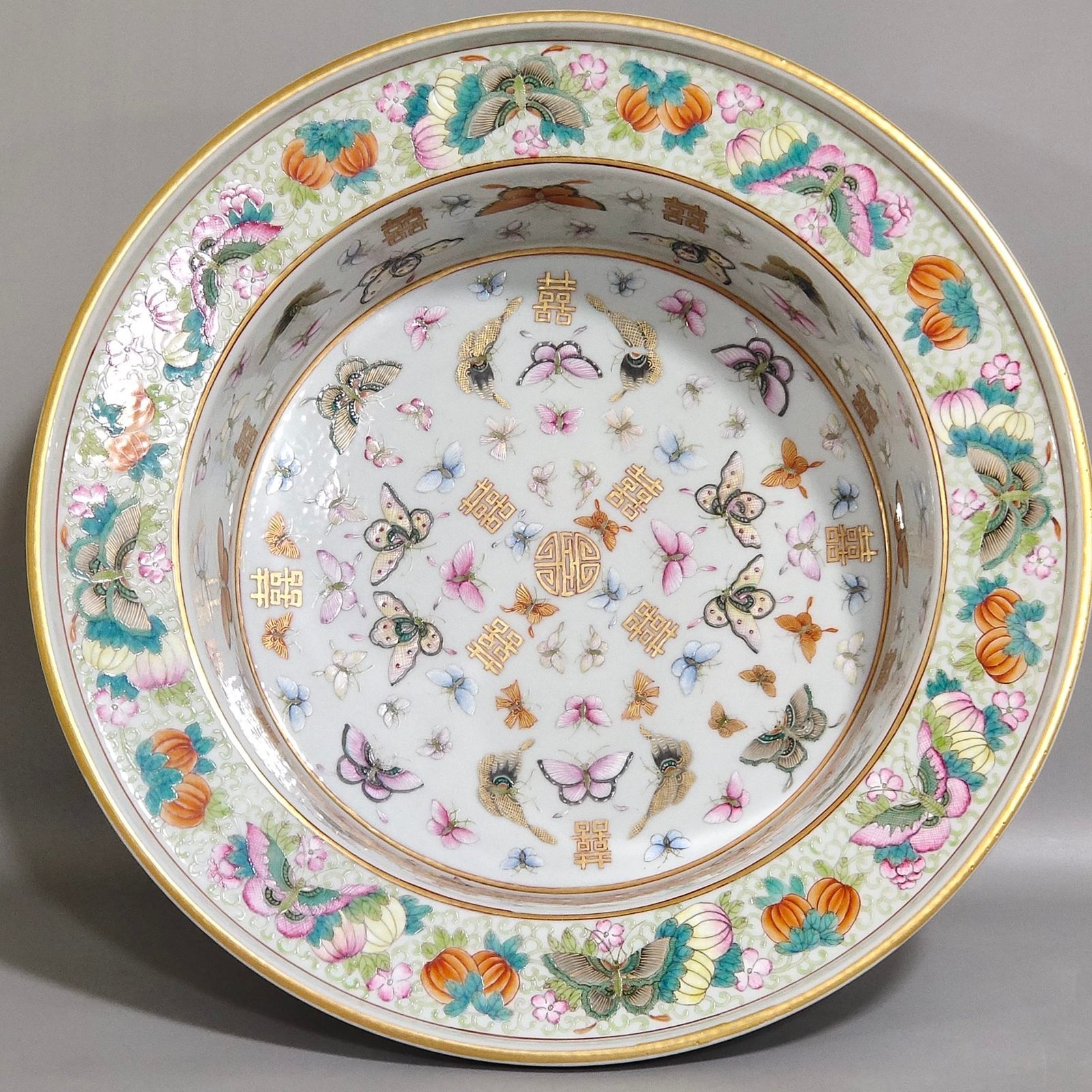 Qing Dynasty Guangxu Xizi Baidie washbasin