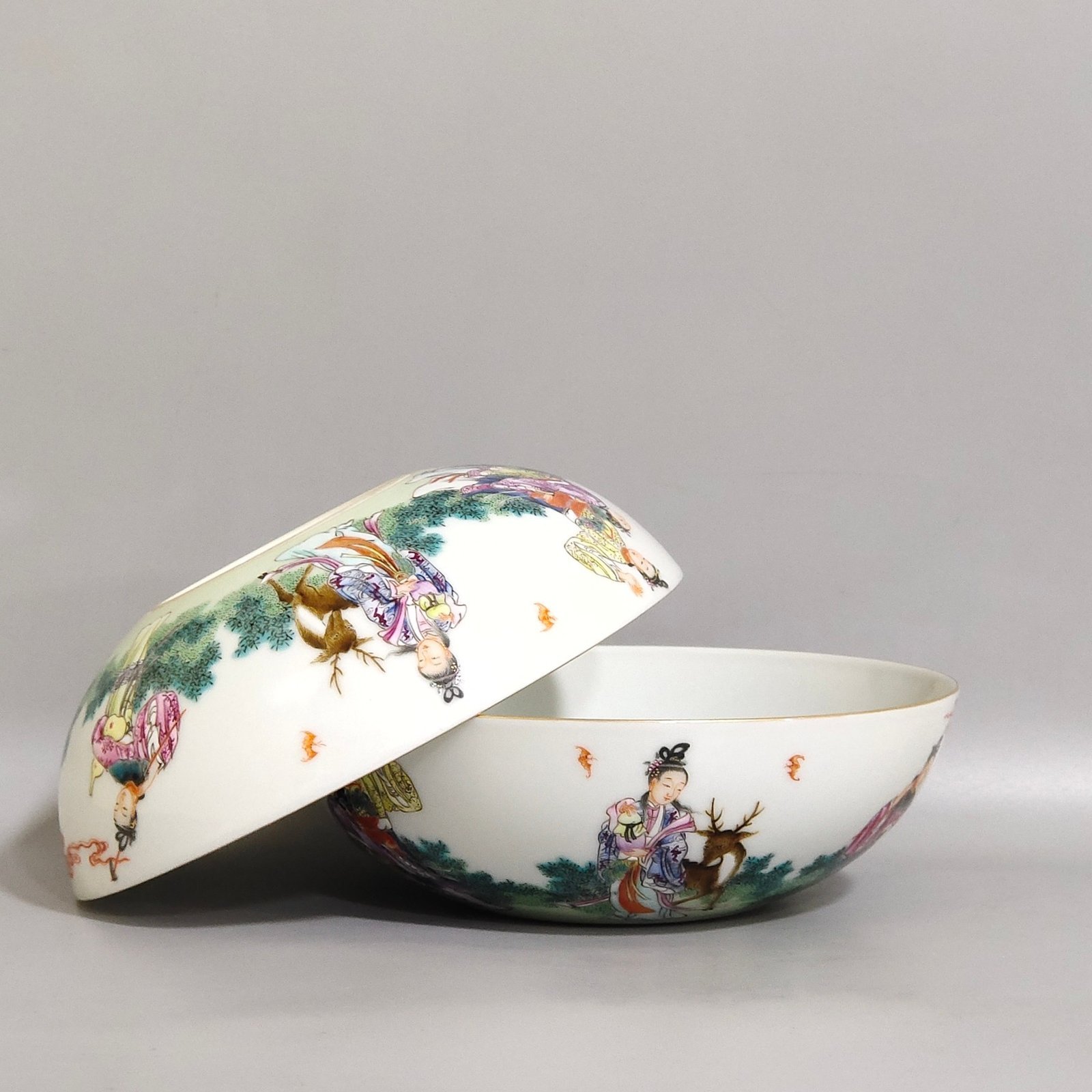 Qing Dynasty Jiaqing Seven Fairies Birthday Blessing Bowl