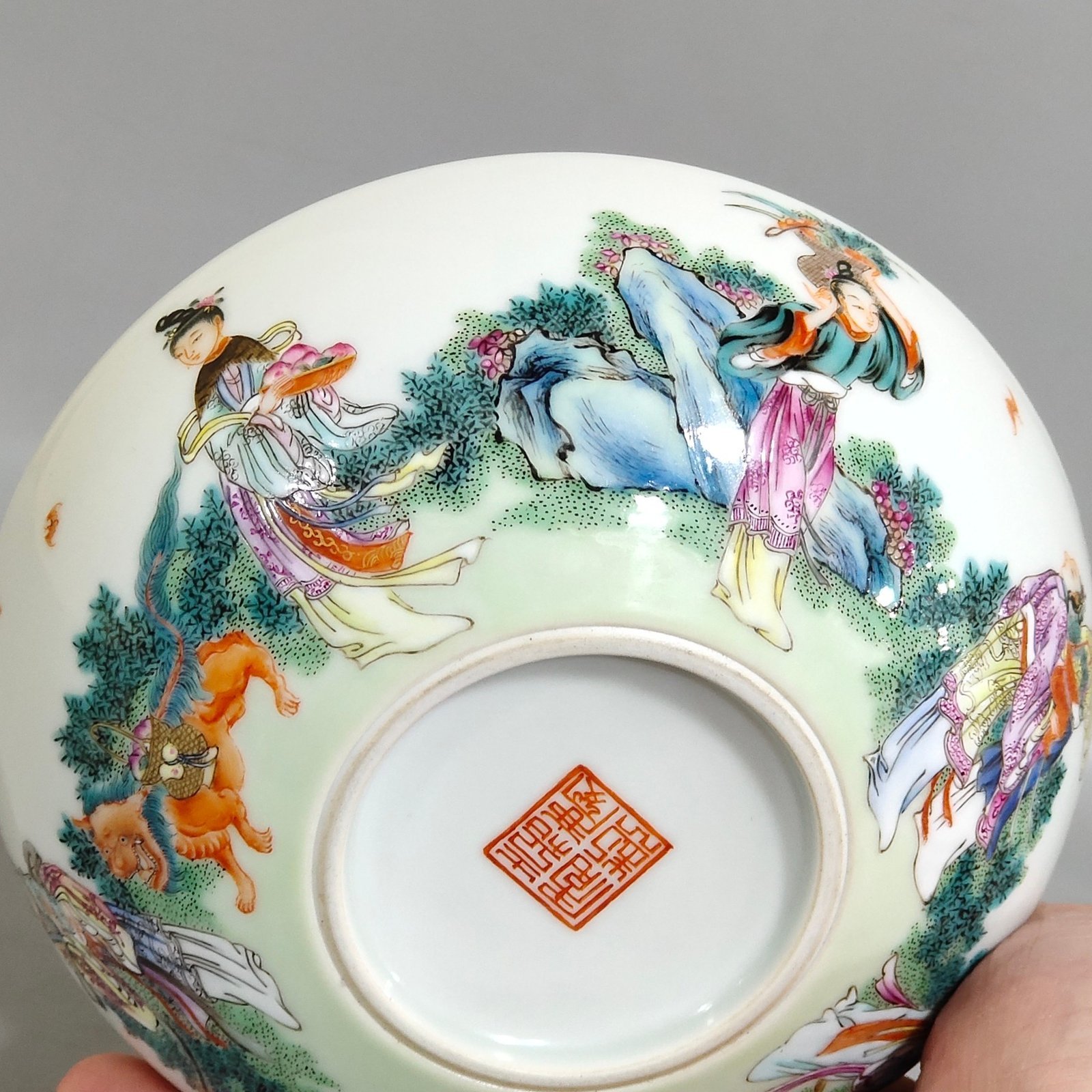 Qing Dynasty Jiaqing Seven Fairies Birthday Blessing Bowl