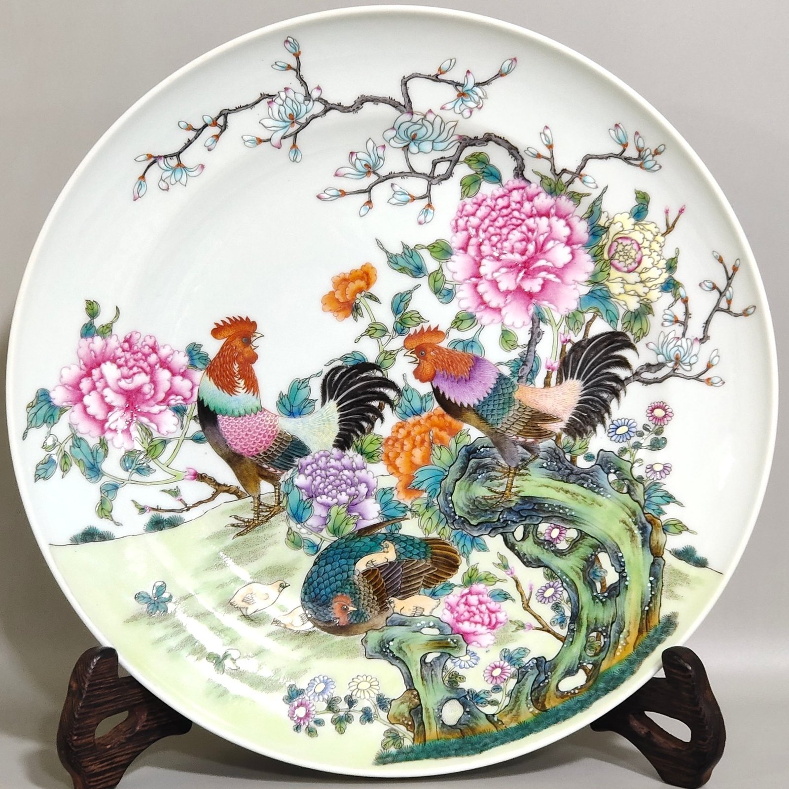 Qing Dynasty Jiaqing Great Fortune folding plate