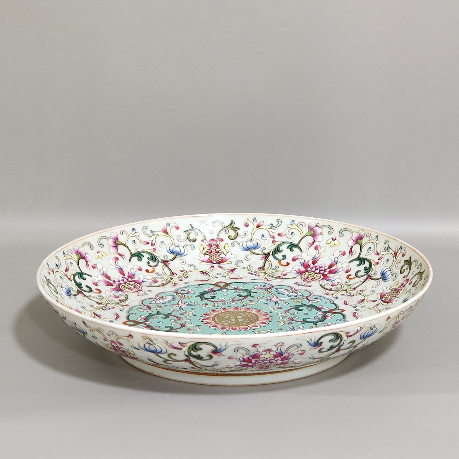 Qing Dynasty Jiaqing blessing and longevity plate