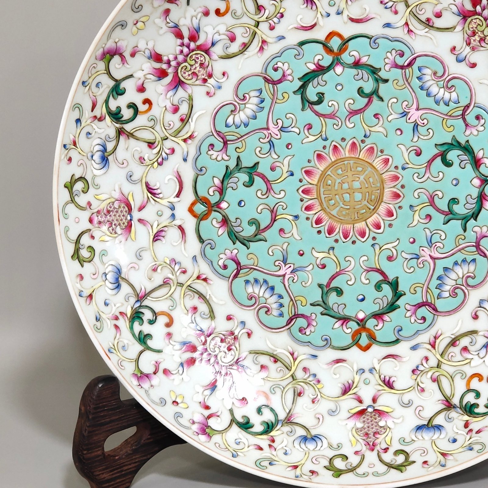 Qing Dynasty Jiaqing blessing and longevity plate