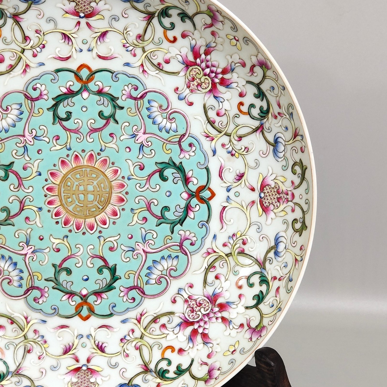 Qing Dynasty Jiaqing blessing and longevity plate