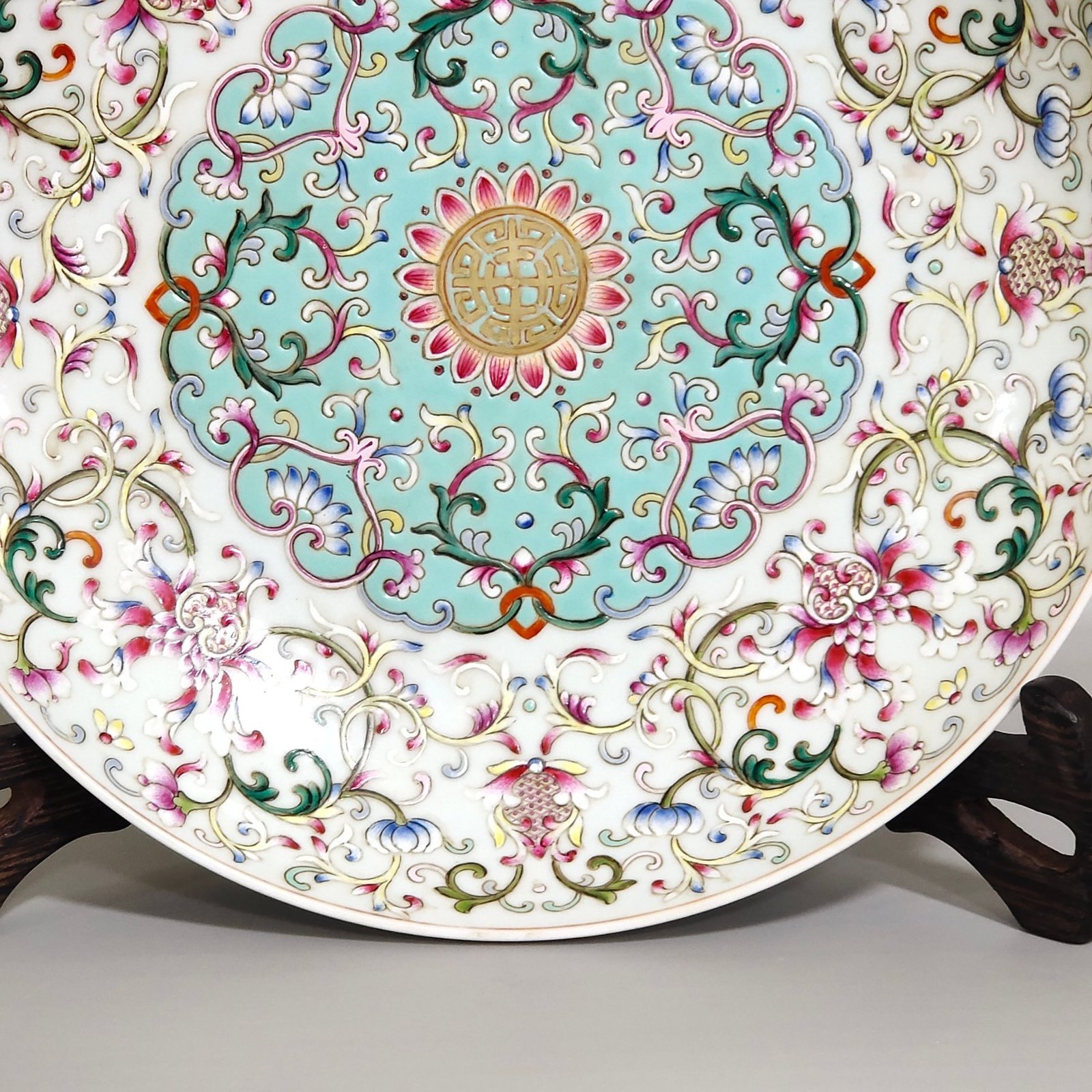 Qing Dynasty Jiaqing blessing and longevity plate