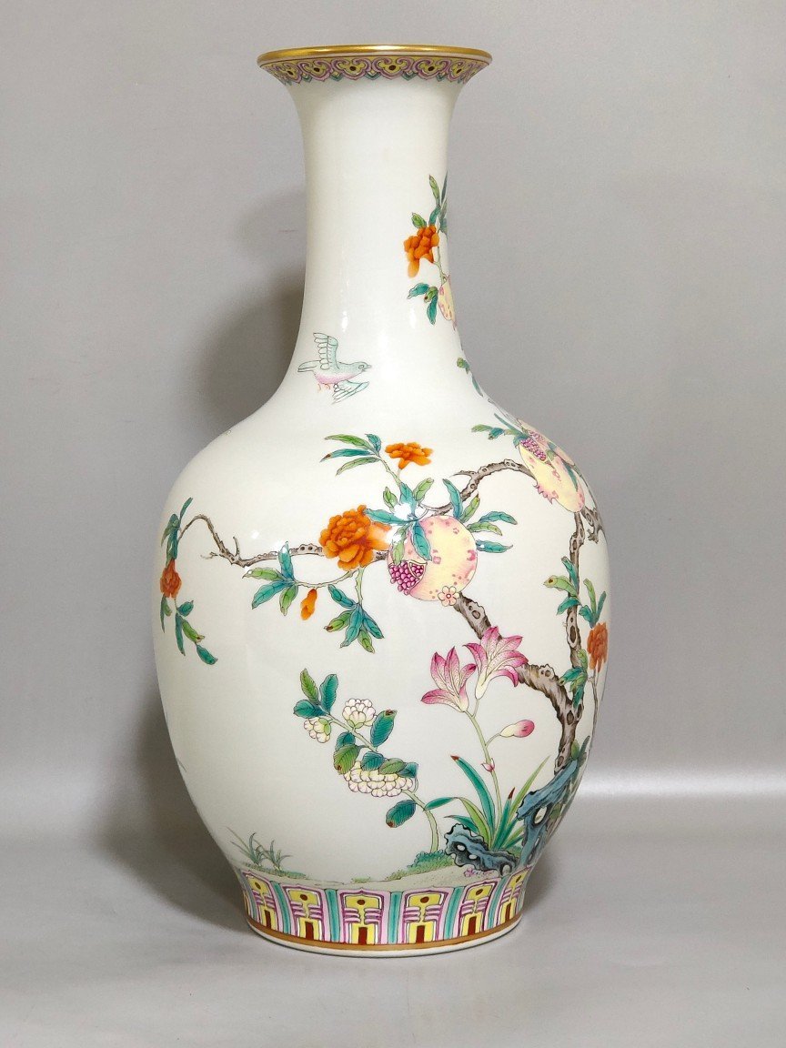 Qing Dynasty Jiaqing smiling mouth often opened bottle