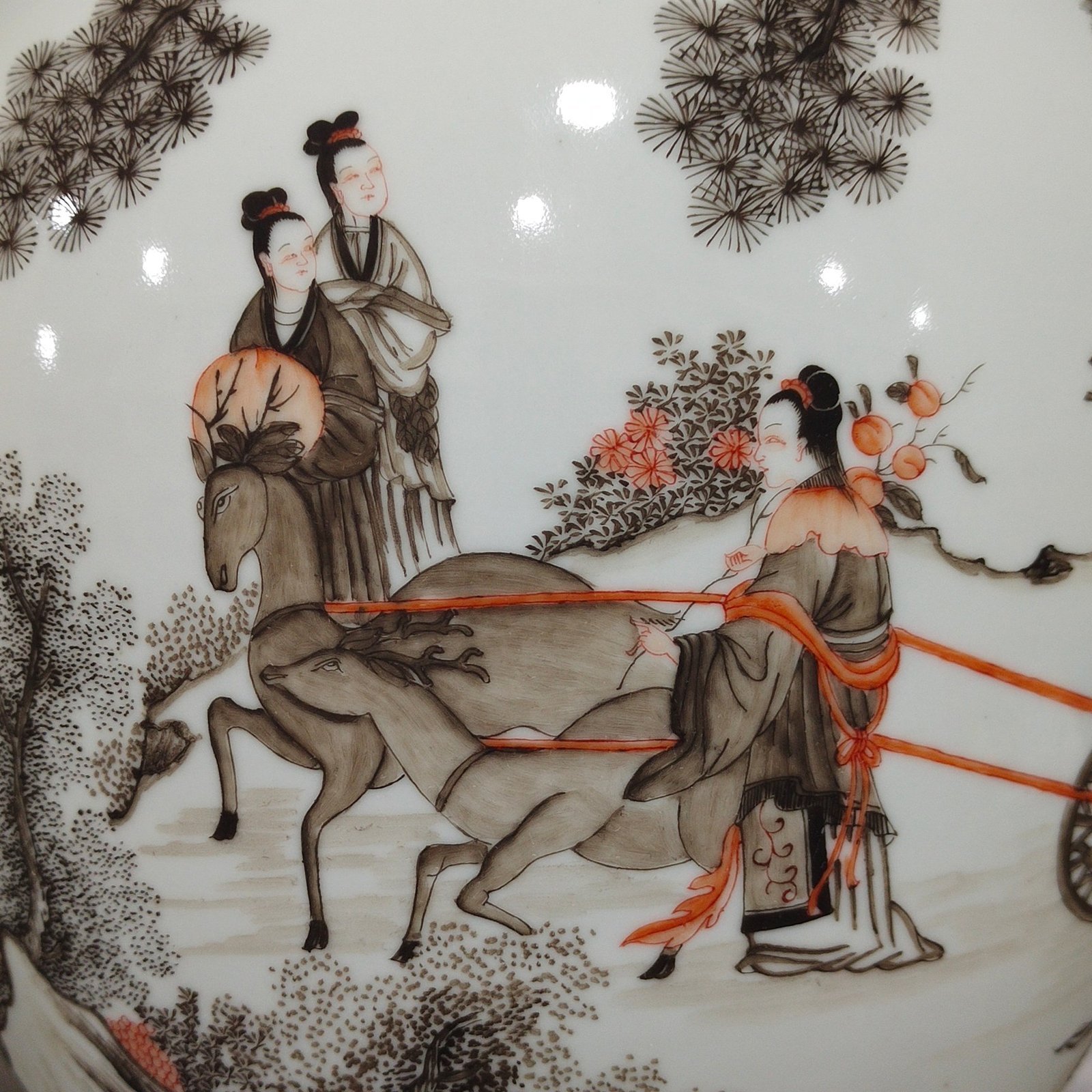 Qing Dynasty Xianfeng ink color mushroom vase