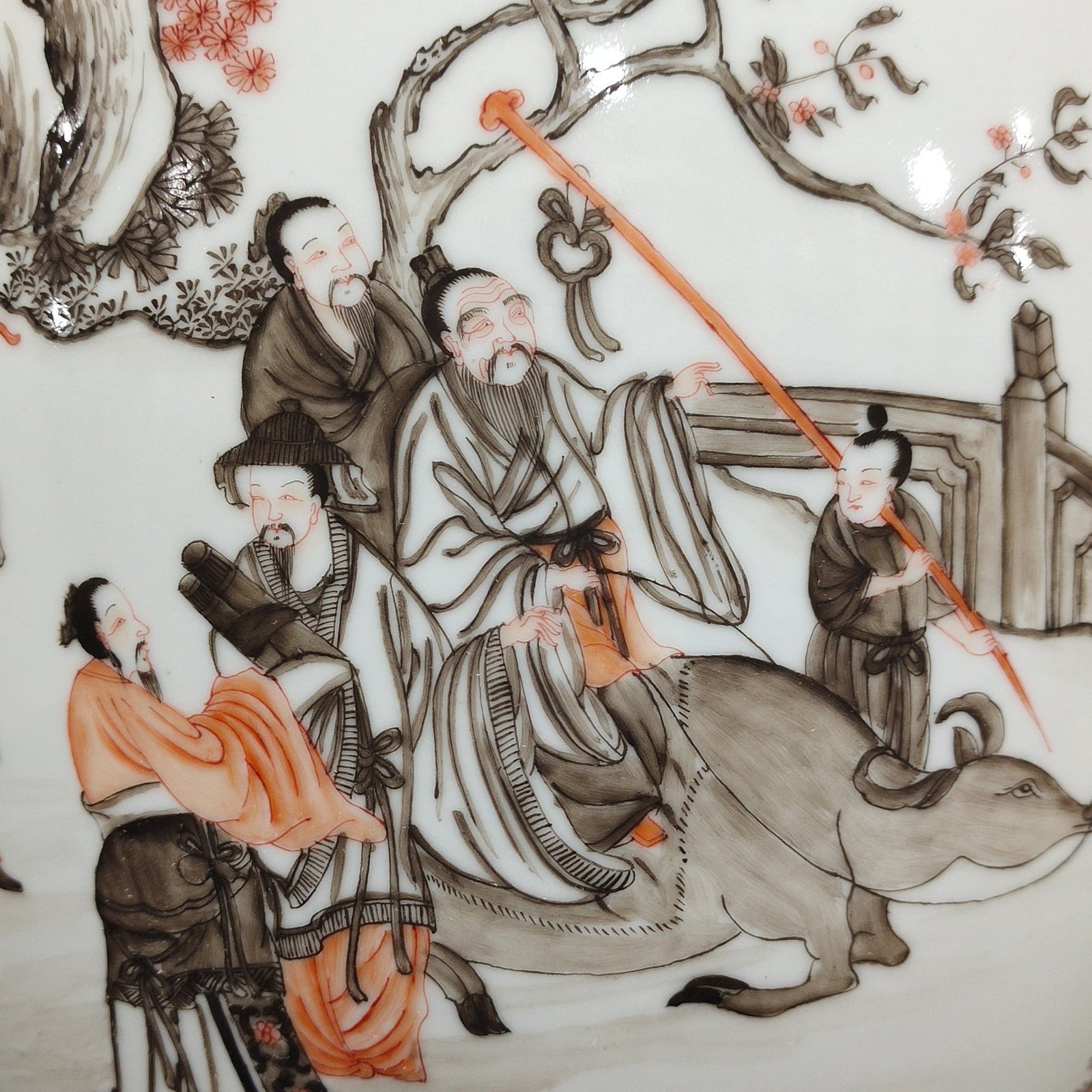 Qing Dynasty Xianfeng ink color mushroom vase